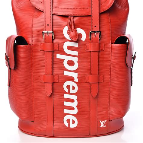 louis vuitton x supreme epi christopher backpack pm red replica|louis vuitton x supreme.